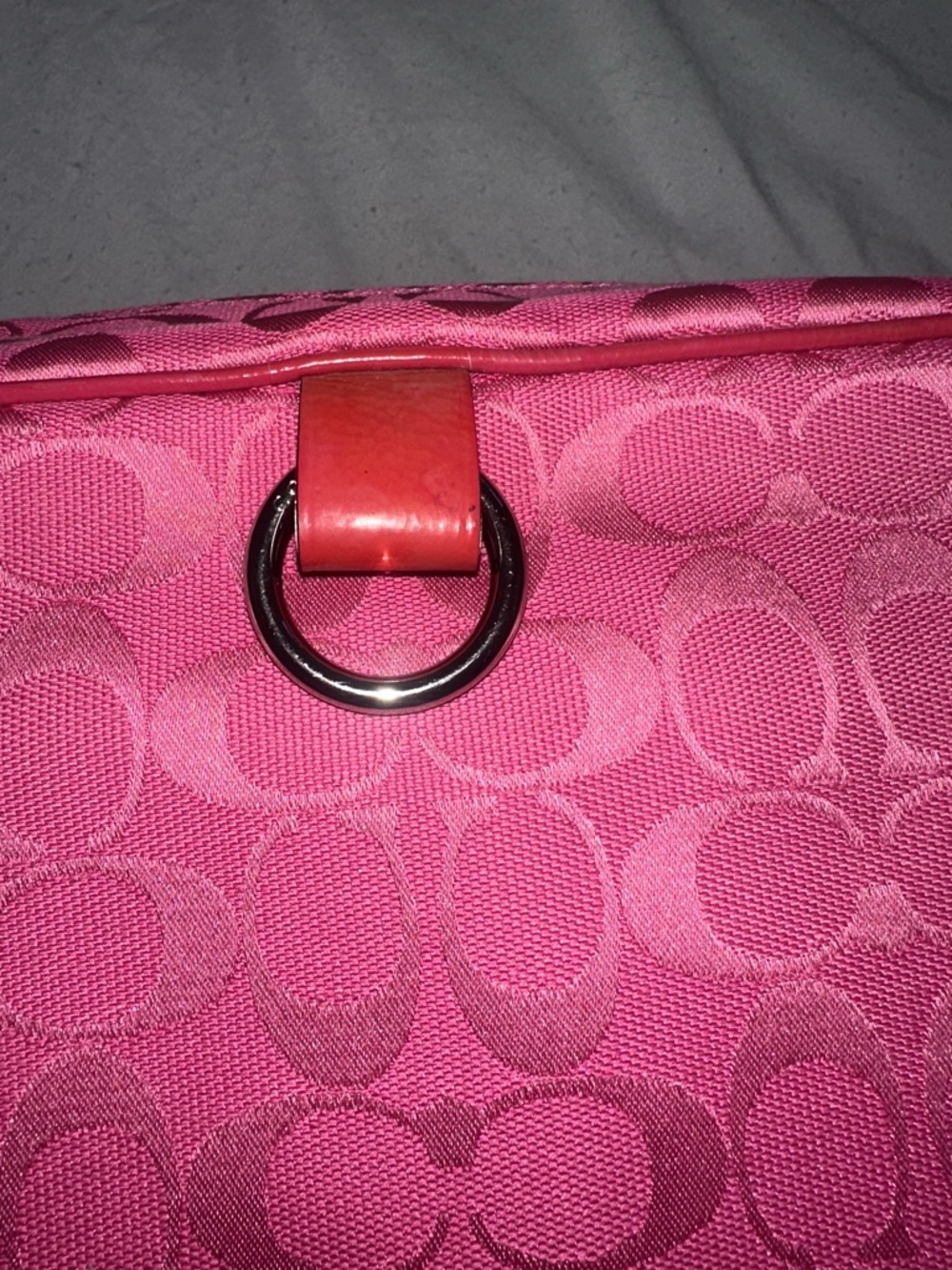 Coach Pink Signature Cosmetic Case - Picture 4 of 8
